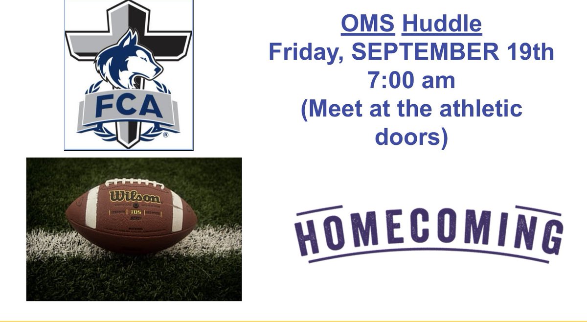 Hey <a href="/Owatonna_MS/">Owatonna Middle School</a> we are back!! Join us this Friday for our first huddle meeting of the year.