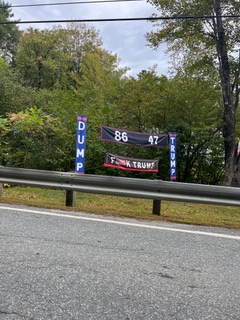 Lily Tang Williams (@lily4liberty) on Twitter photo BREAKING:
This sign is on True Brook Road before the turn onto 12A in West Lebanon, NH.
Calling for murder of <a href="/POTUS/">President Donald J. Trump</a> in today’s charged environment right after <a href="/charliekirk11/">Charlie Kirk</a> assassination?
Please investigate. <a href="/FBIDirectorKash/">FBI Director Kash Patel</a> <a href="/DHSgov/">Homeland Security</a> <a href="/NH_StatePolice/">New Hampshire State Police</a> <a href="/KellyAyotte/">Governor Kelly Ayotte</a> BREAKING:
This sign is on True Brook Road before the turn onto 12A in West Lebanon, NH.
Calling for murder of <a href="/POTUS/">President Donald J. Trump</a> in today’s charged environment right after <a href="/charliekirk11/">Charlie Kirk</a> assassination?
Please investigate. <a href="/FBIDirectorKash/">FBI Director Kash Patel</a> <a href="/DHSgov/">Homeland Security</a> <a href="/NH_StatePolice/">New Hampshire State Police</a> <a href="/KellyAyotte/">Governor Kelly Ayotte</a>