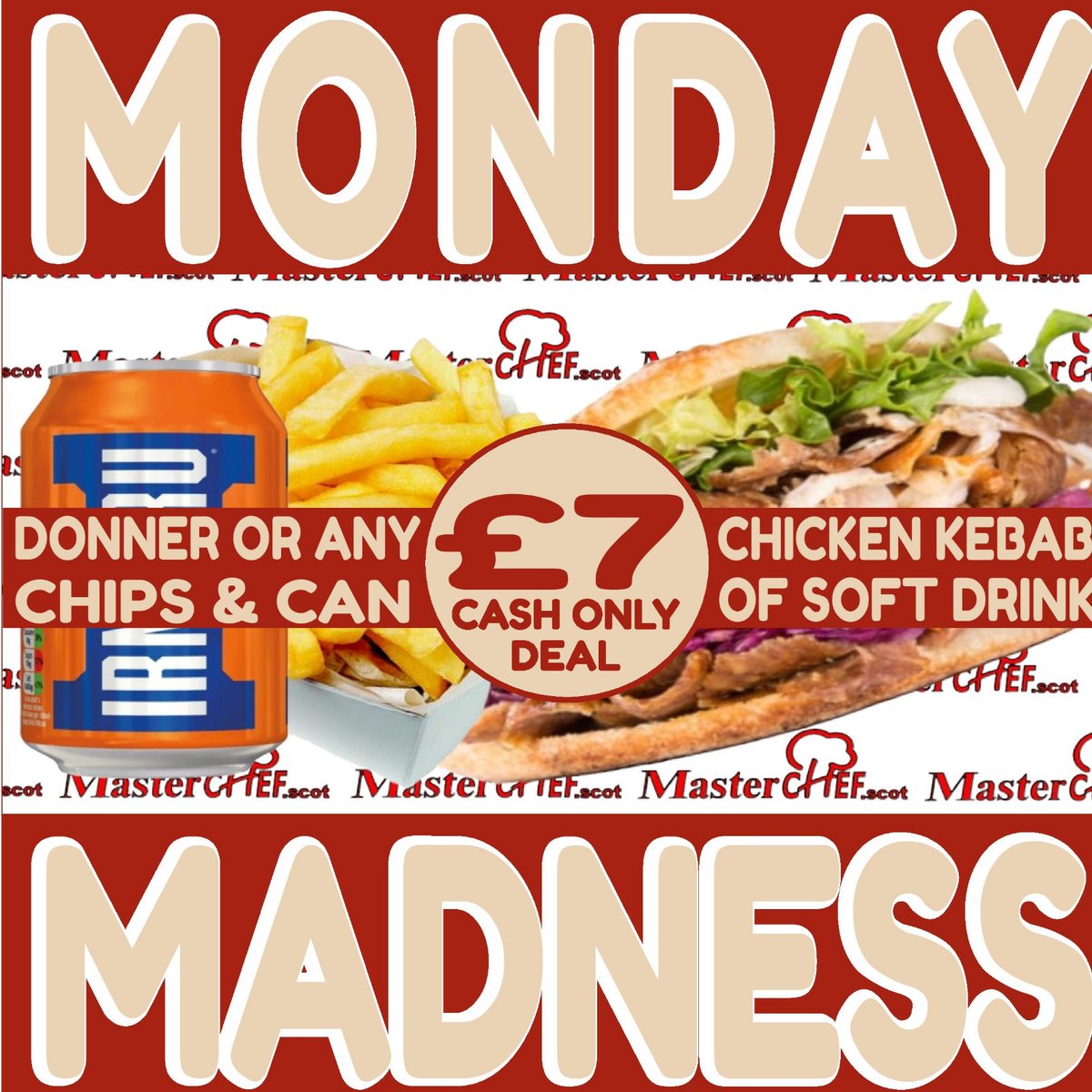 masterchef_scot's tweet image. @masterchef_scot  CASH IS KING (AVAILABLE TODAY  15th September 2025 Only)
Collection or Delivery by calling the shop directly 01418807766 CASH ONLY DEALS  (when placing the, please mention Monday Madness deal to get the reduced price) T&amp;amp;C