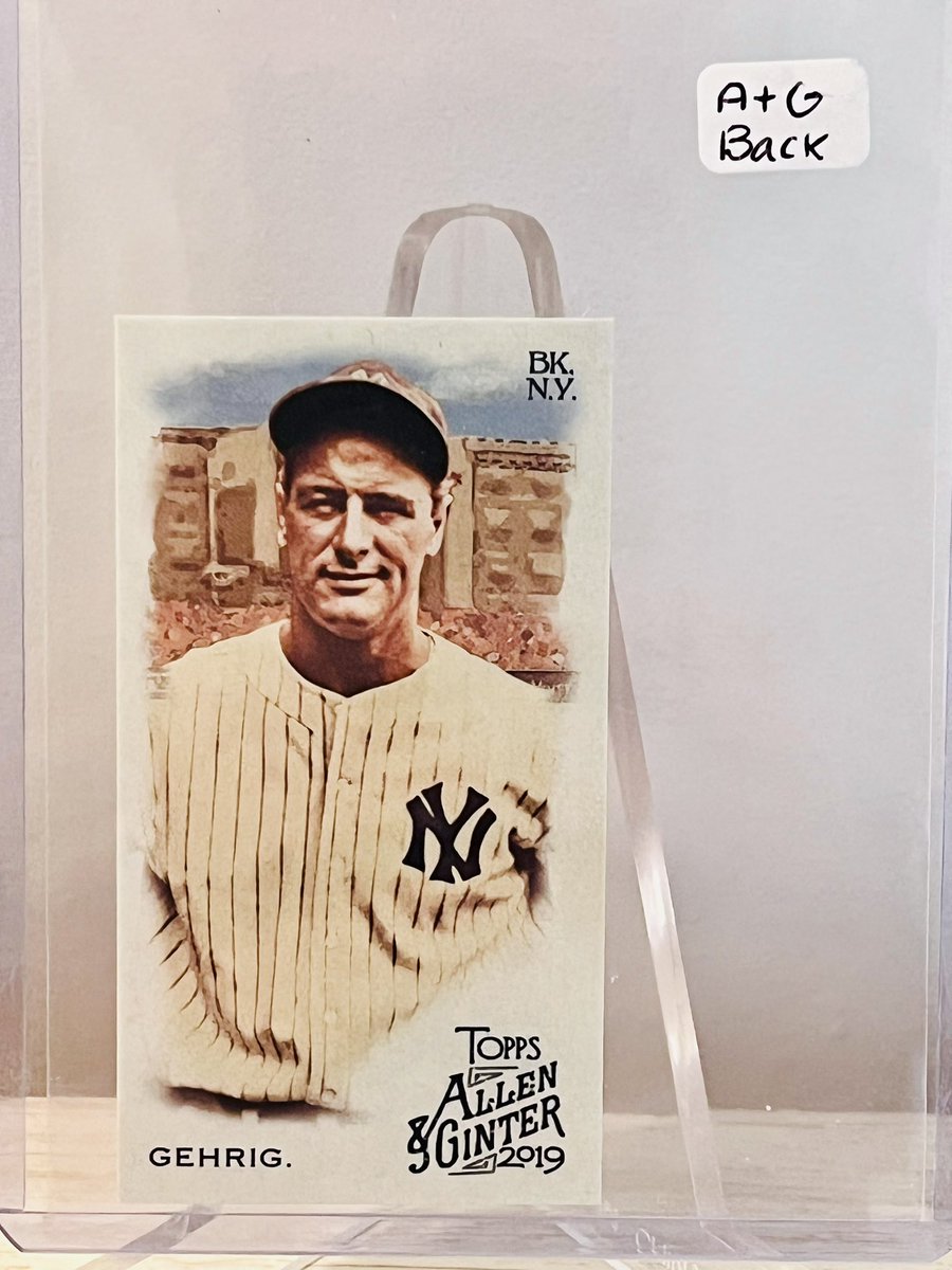 Day 6 Post 80 - $10

Lou Gehrig Mini A&amp;G Back 
#Moorestacks #thehobby