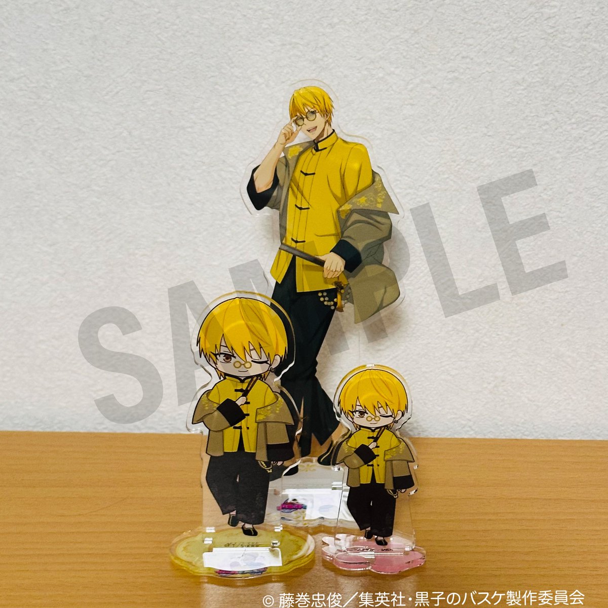 takarushmission's tweet photo. 【グッズ】

続いては『ミニキャラアクリルスタンド カンフーVer.』（全12種）のご紹介。

本イベントの為に書き起こされたミニキャラのアクリルスタンドです。

お好きなキャラを選んでご購入ください🐼ランダムではありません🐾

#黒バス中華街ミッション
#kurobas https://t.co/40xMv7DL70