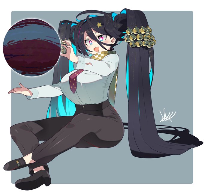 クソ長ツインテール好き
神我狩のオンセ用に描いた子です
顔面宝具っぽいカットインを添えて 