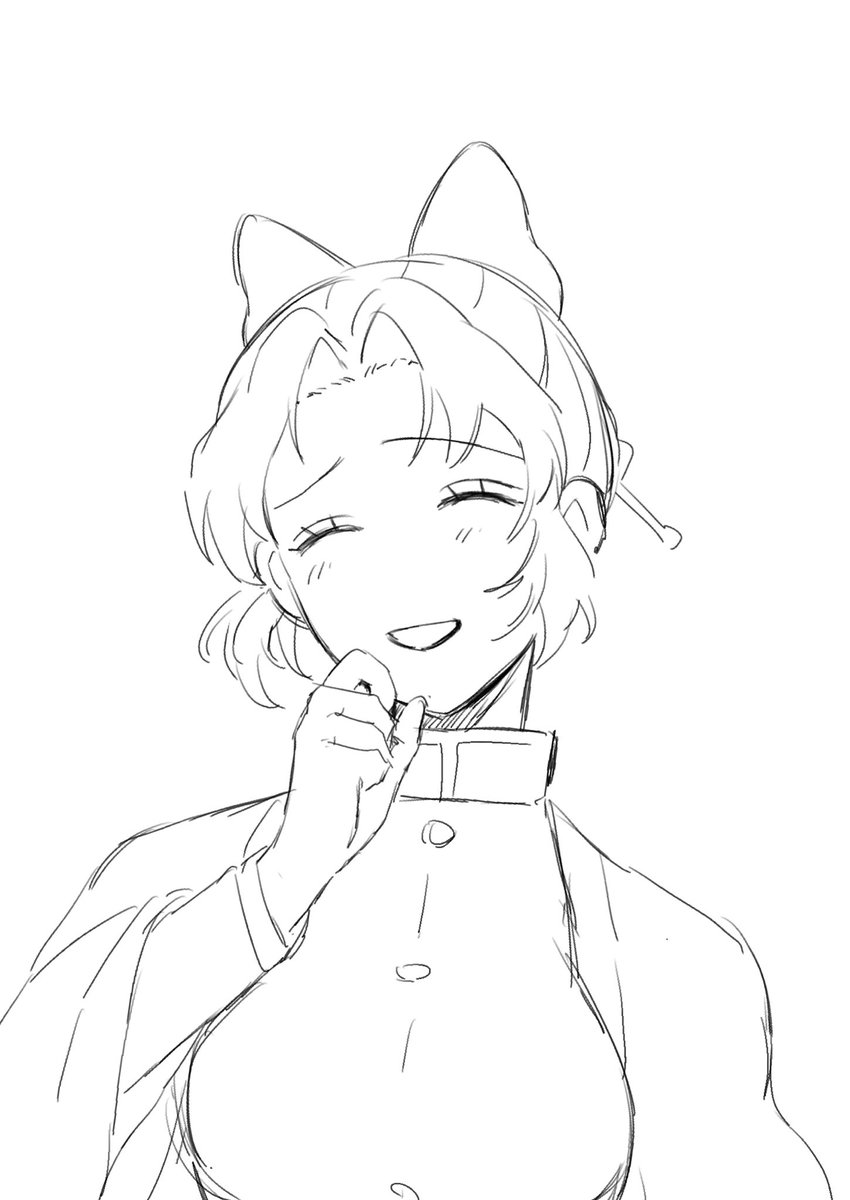 こんな感じで笑うしのぶさん描きたい
#胡蝶しのぶ #鬼滅の刃 #イラスト