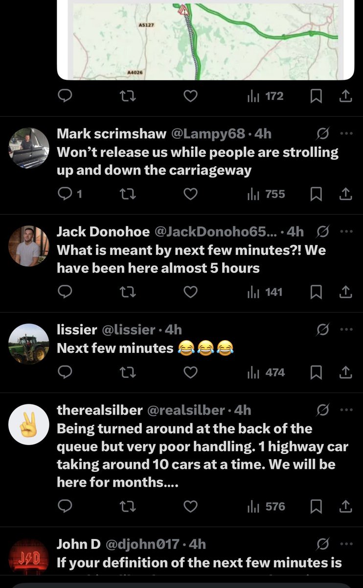 A road was shut following a serious incident.

“Praying no one is injured.”

“Hopefully not too serious.”

“They are going as quick as they can but things must be done safely.”

“Luckily we were prepared and have supplies onboard.”

All missing.