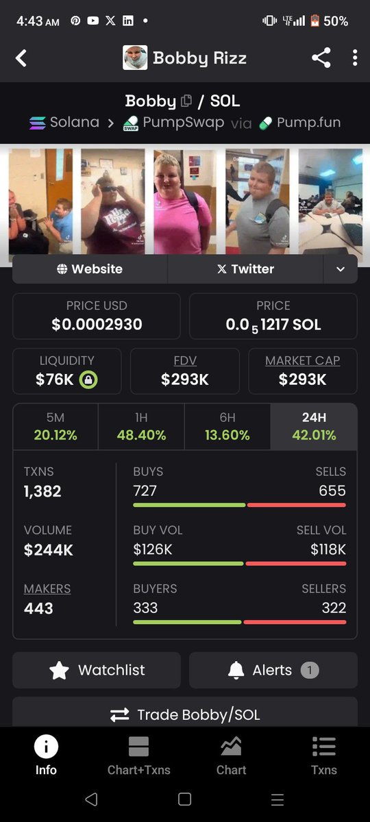 $Bobby 💹💹💹💹

Contract on #SOL
9vyLnN3TYexVA2fZ1fScHWfXdkye4XnEsGX5gfW7pump