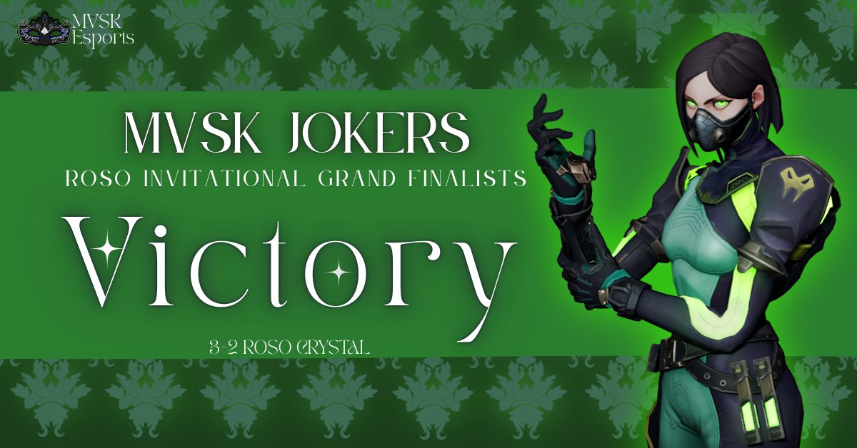 Your <a href="/RosoideaeGG/">ROSO</a> Invitational Champions: MVSK Jokers 🃏
The deck was stacked, the finals were OURS.
GG to everyone who pulled up, we’re walking out on top.
#MVSKWIN 

Congratulations to the Jokers themselves
<a href="/poluie/">poluie</a>
<a href="/Zigiefps/">Ethan</a> 
<a href="/rayyval/">ray</a> 
<a href="/tuneaim/">t</a> 
<a href="/mitsuval/">Jaden</a> 
<a href="/xenofps_/">xeno</a>