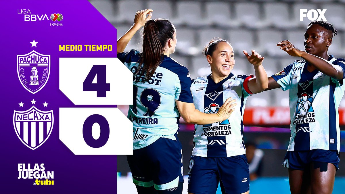 Y sólo fue el primer tiempo 😅

Las #DiosasDelViento salieron con todo y ya tienen una gran ventaja frente a las #Centellas en 45 minutos. 

<a href="/TuzosFemenil/">Club de Futbol Pachuca Femenil</a> 4-0 <a href="/NecaxaFemenil/">✨Centellas Club Necaxa⚡️</a> 💜 #EllasJueganEnTubi