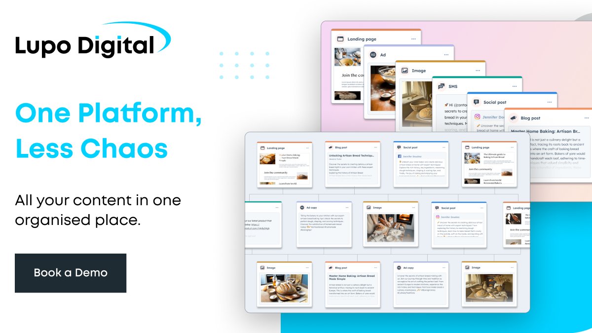 LupoDigital's tweet image. Tired of scattered files and drafts? HubSpot Content Hub centralises your blogs, posts, and pages so your team can work faster and smarter.
Book a chat to boost collaboration: hubs.li/Q03F_zBf0
#ContentManagement #HubSpotTools #LupoDigital