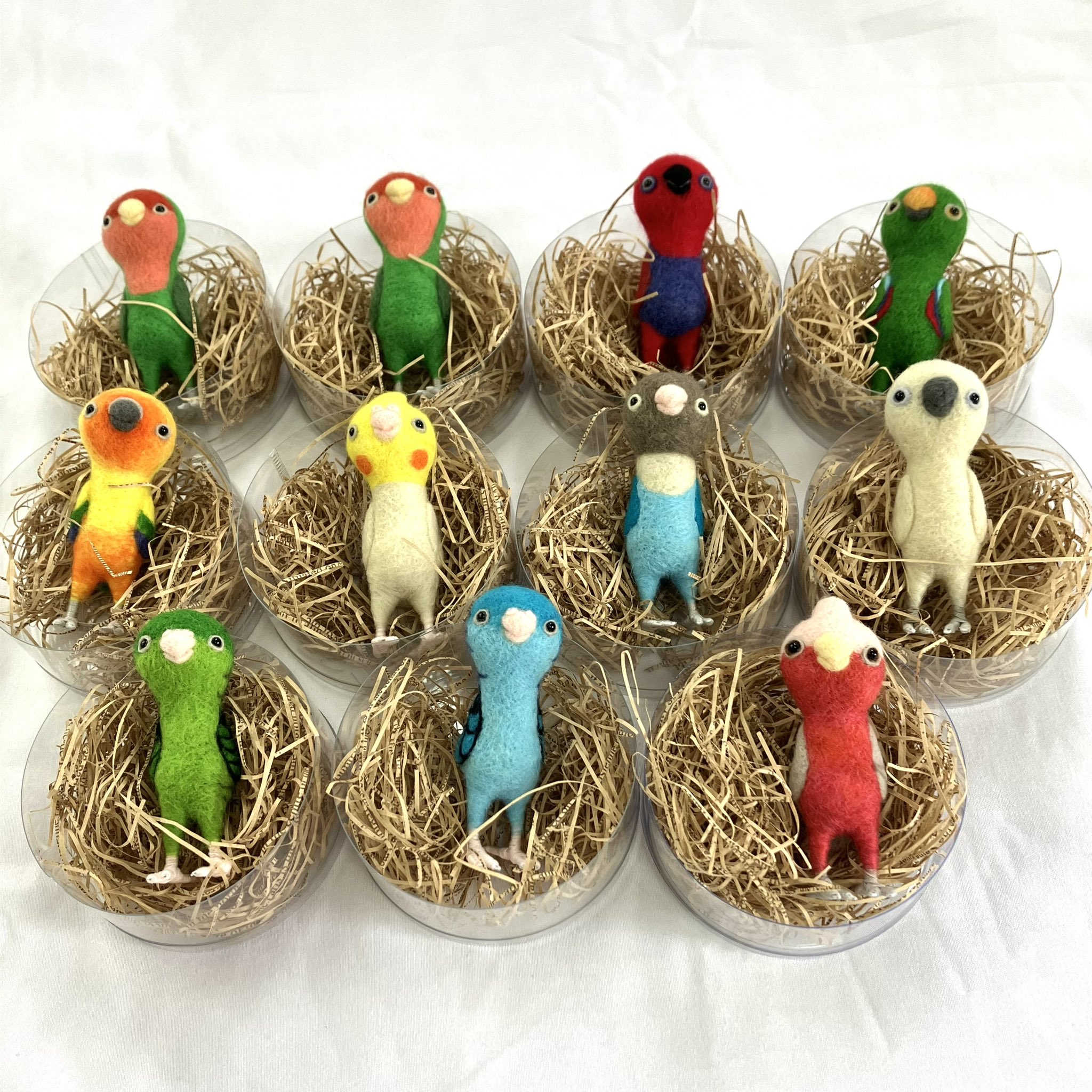 F.F PEXONNE小鳥とお花柄小さなムタディエマスタード入れ