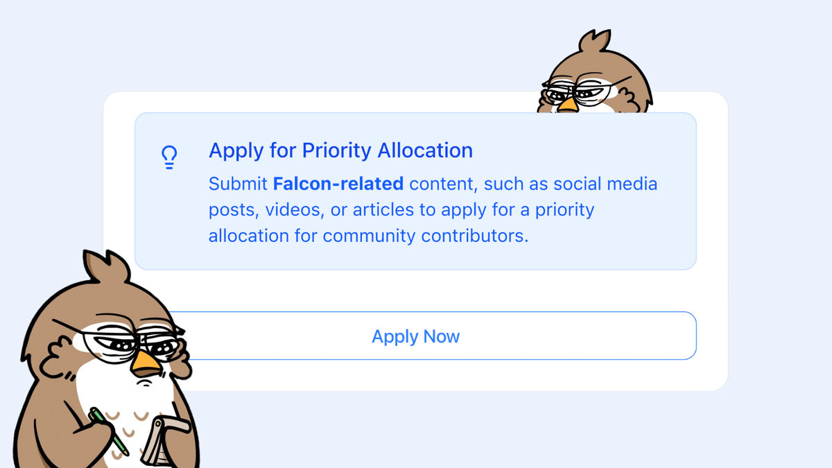 falconfinance's tweet image. 📣 LAST CALL 📣

Up to 20% of the $FF token sale* on @buidlpad is reserved for community contributors &amp;amp; creators.

Be sure to submit your content via Buidlpad by Sept 16, 11:59 AM UTC!

*Approved contributors are guaranteed a $150 minimum allocation. Above that follows Buidlpad’s…