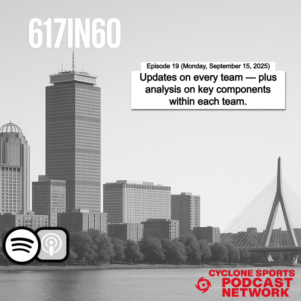 YOUR MONDAY MORNING BOSTON SPORTS UPDATE IS LIVE!     
🎧Spotify shorturl.at/MfTj4 
🎧Apple shorturl.at/pJ9Hn
<a href="/FlavinDeclan/">Declan Flavin</a> <a href="/CycloneSportsPN/">Cyclone Sports Podcast Network</a>
#NHLBruins #DirtyWater #NEPats #DifferentHere