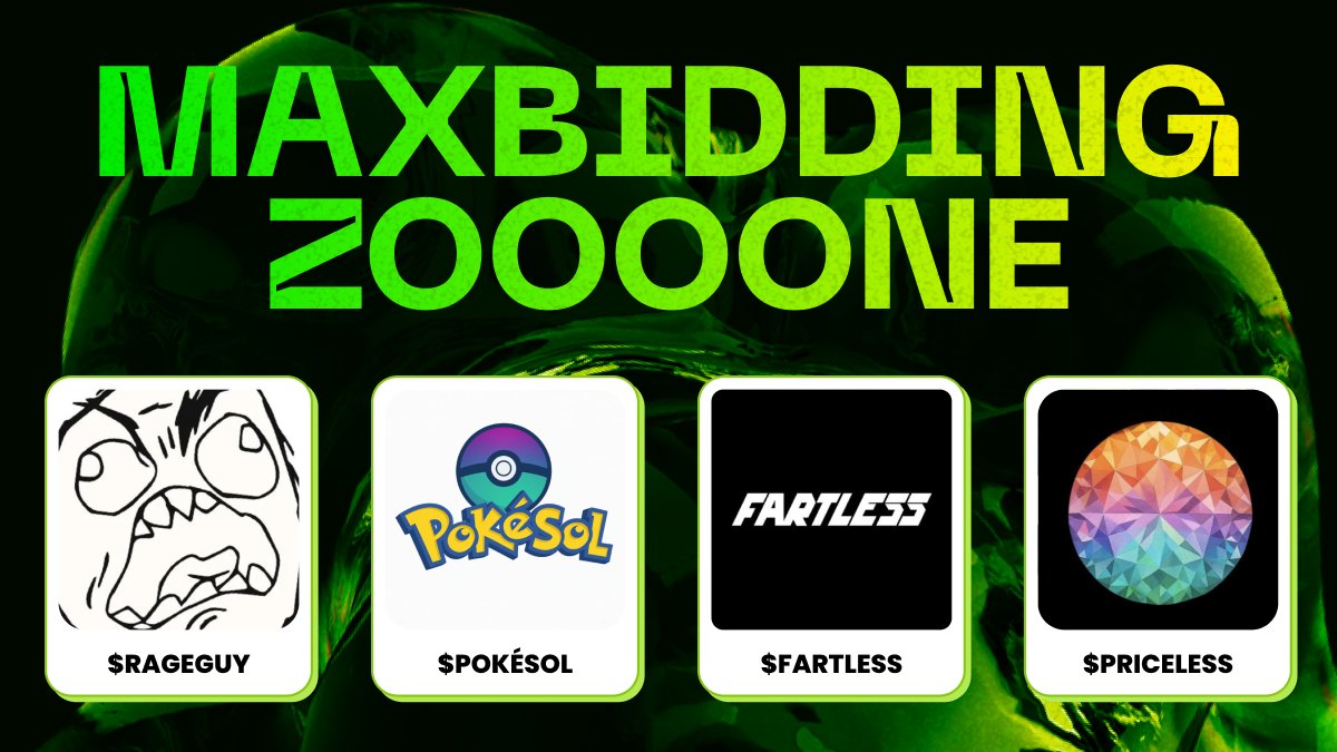 maxbidbro's tweet image. maxbidding zone.

for the chads only.

x.com/i/spaces/1BdGY…

#RAGEGUY #POKESOL #FARTLESS #PRICELESS