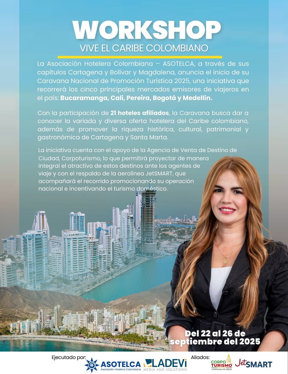 cslemaitre's tweet photo. El Caribe colombiano se tomara Colombia con la caravana Nacional de promoción de ASOTELCA. Asociación Hotelera Colombiana https://t.co/CQbWjlpJuT