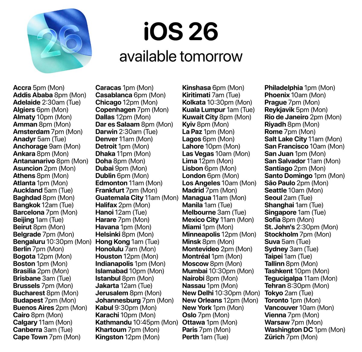 Juanky7274's tweet image. ✨¡AAAHHHH, ESTOY AL LÍMITE!!!! 😱😍 🚨¡iOS 26 LLEGA HOY MISMO!!! 🚀🌟 ¿VAN A ACTUALIZAR A MIL POR HORA O SE HARÁN LOS COOL?! 😎🔥 ¡ESTO ES ÉPICO TOTAL!!!! 🎉🎊 #iOS26 #Apple