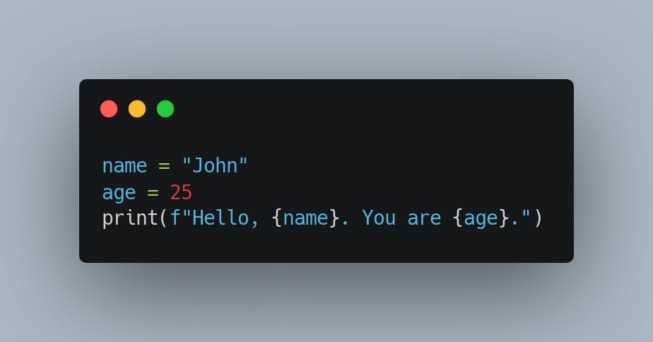 PythonHQ's tweet image. Ever used Python's f-strings? They help to format strings with embedded expressions inside string literals. This makes your code more readable and efficient. Let's check it out! 🐍 #PythonTips
