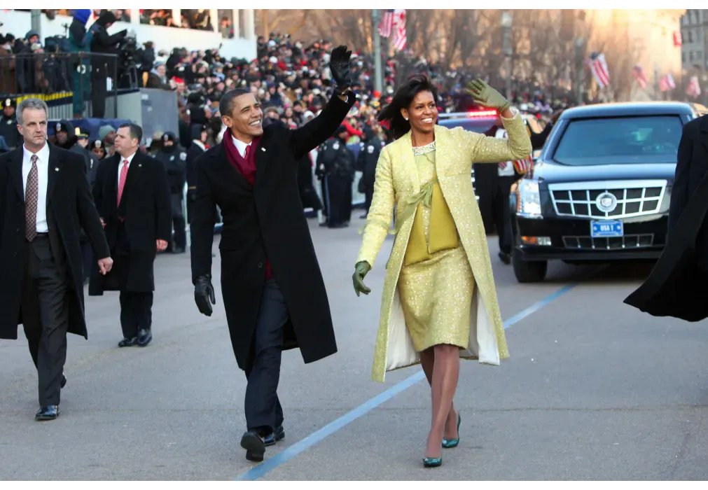 dieworkwear's tweet image. However, Obama's tailoring was notable in another, more important way: he was a strong champion of American tailoring. For both of his inaugurations, he wore suits from Hart Schaffner Marx. Topcoat and accessories were from Brooks Brothers. All made in the USA.