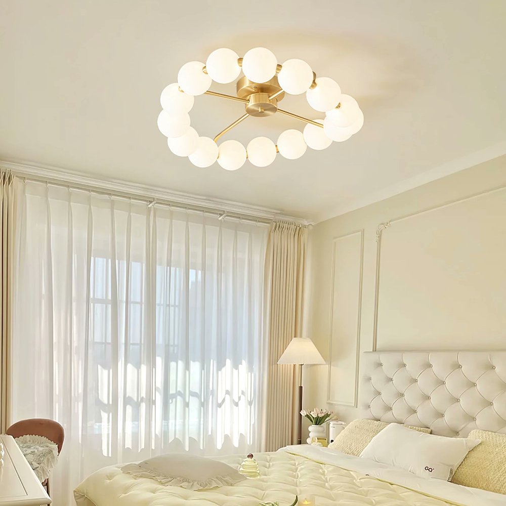 leizhang598998's tweet image. "The perfect light for my bedroom sanctuary!" Delicate acrylic ‘pearls’ and soft accents create an atmosphere of tranquil elegance.
.
#CeilingLight #AcrylicLight #RoundCeilingLight #HomeAesthetic #lightcannon #HomeDecor
.
vidirlighting.com/collections/ce…