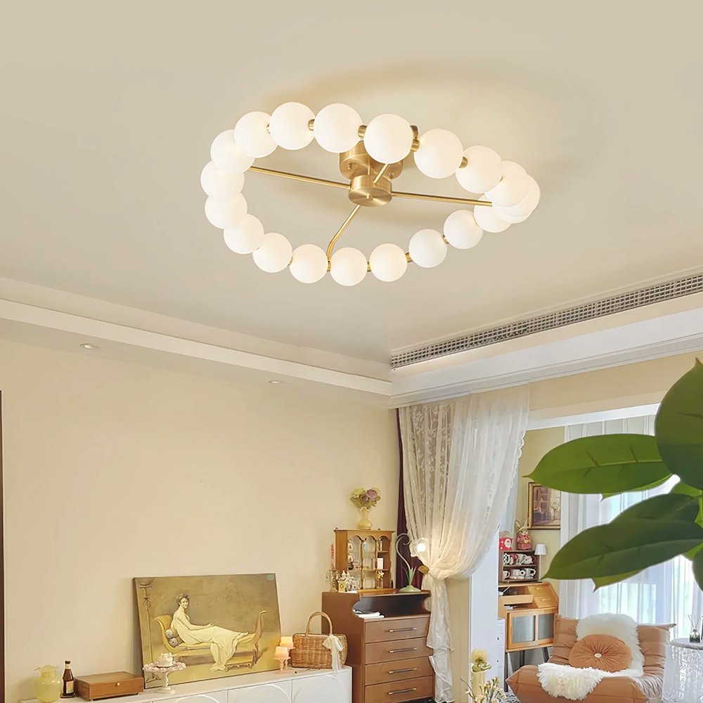 leizhang598998's tweet image. "The perfect light for my bedroom sanctuary!" Delicate acrylic ‘pearls’ and soft accents create an atmosphere of tranquil elegance.
.
#CeilingLight #AcrylicLight #RoundCeilingLight #HomeAesthetic #lightcannon #HomeDecor
.
vidirlighting.com/collections/ce…