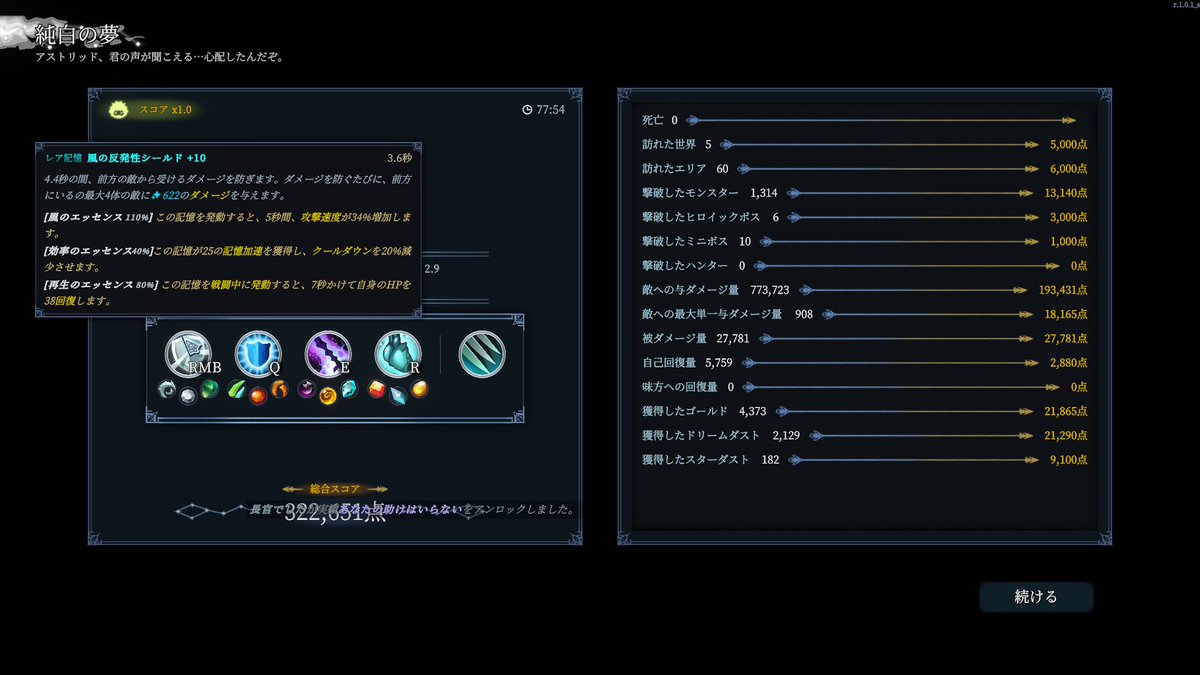 usg_ckn's tweet photo. うたた寝1周目とはいえ盾スキルメインでクリア
ミストさんいいよいいよ
#Shape_of_Dreams https://t.co/IMfHojuWvI