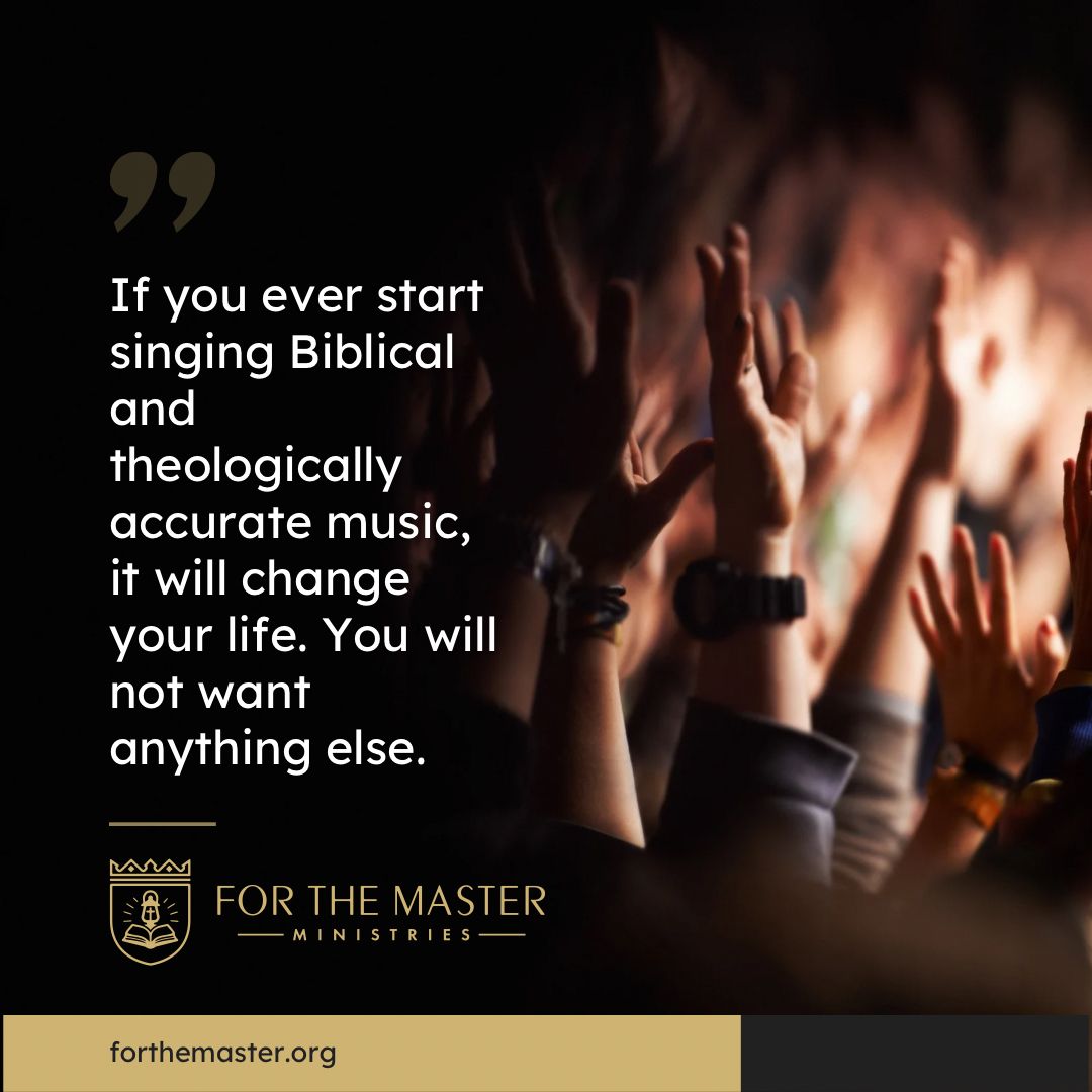 forthemastermin's tweet photo. If you ever start singing Biblical and theologically accurate music, it will change your life. You will not want anything else. https://t.co/ogrRse9cc1