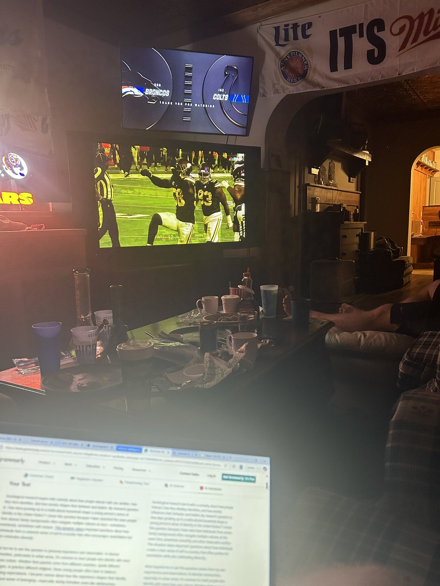 Doing an essay while sweating your bet is NOT the move.