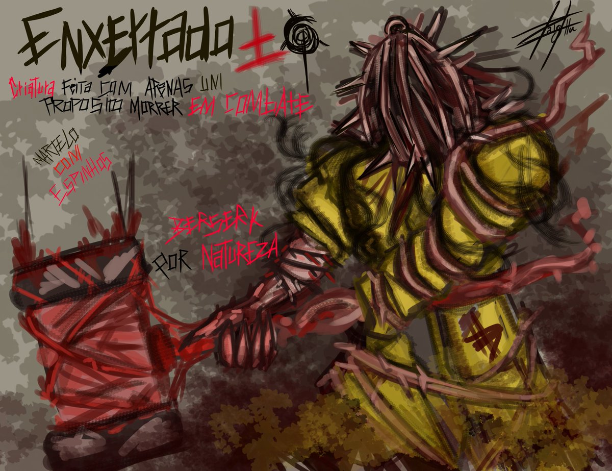 "Enxertado" criatura que criei para o universo de ordem paranormal

"Nascido para morrer em combate"
#ordemparanormal