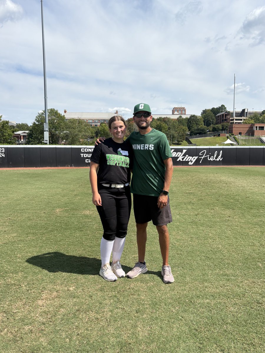 Huge thank you to <a href="/CharlotteSB/">Charlotte Softball</a> for a great camp today!  I loved the instruction and getting to know the coaches and players.  I look forward to being back on campus!

<a href="/FCtermine/">Firecrackers NC 16u LaRousa/ Termine</a>