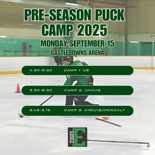 Tomorrow is DAY 1 of our Pre-Season Puck Camps!  Be sure to double check your reminder emails for your class times and location each day.
Feeling left out? We still have limited spaces available - email Tammy @ coleytr@telusplanet.net for last minute registrations.