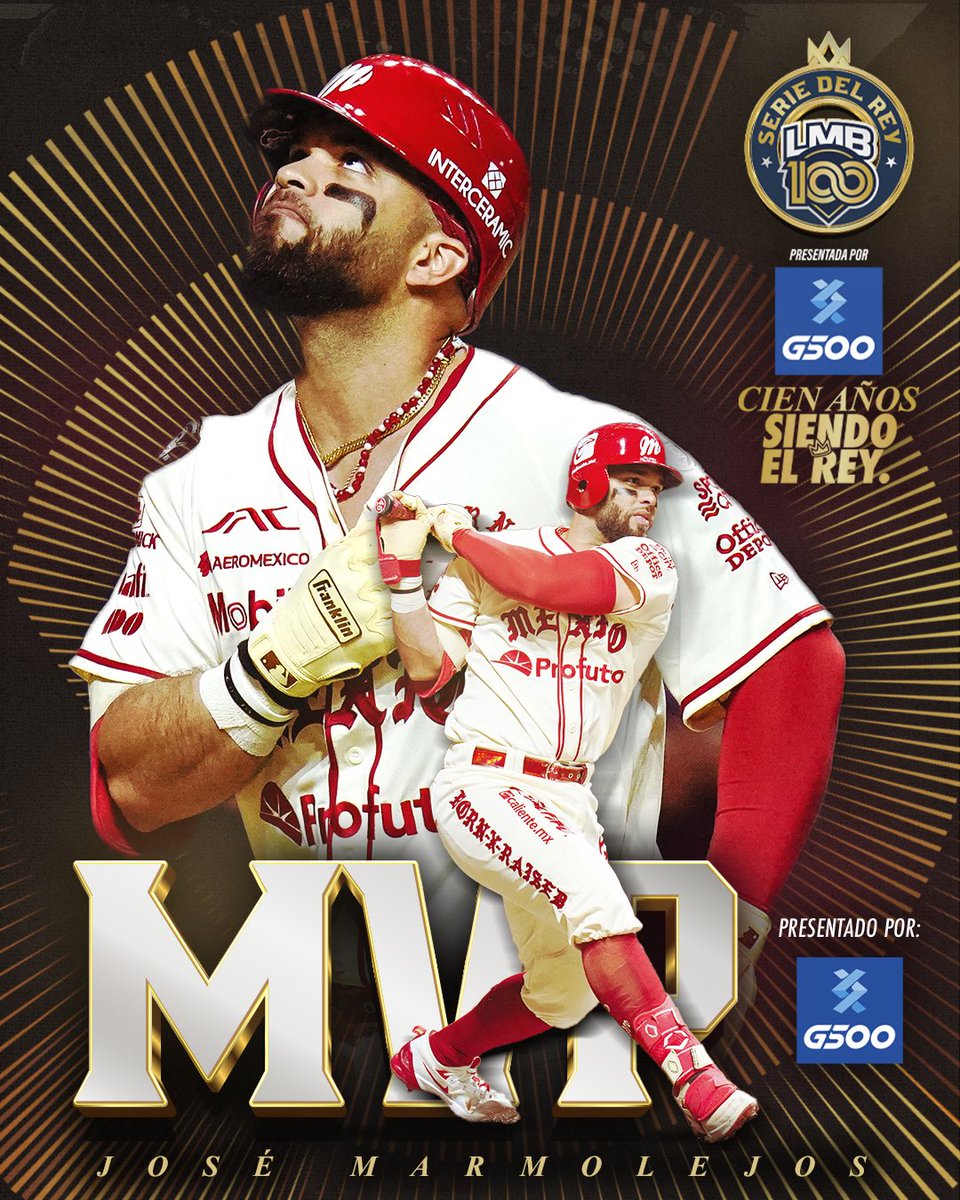 ¡BACK TO BACK! 🤯

José Marmolejos es el Jugador Más Valioso de la Serie del Rey 2025 presentada por <a href="/G500Mx/">G500Mx</a> ⭐️ 

#CienAñosSiendoElRey 👑