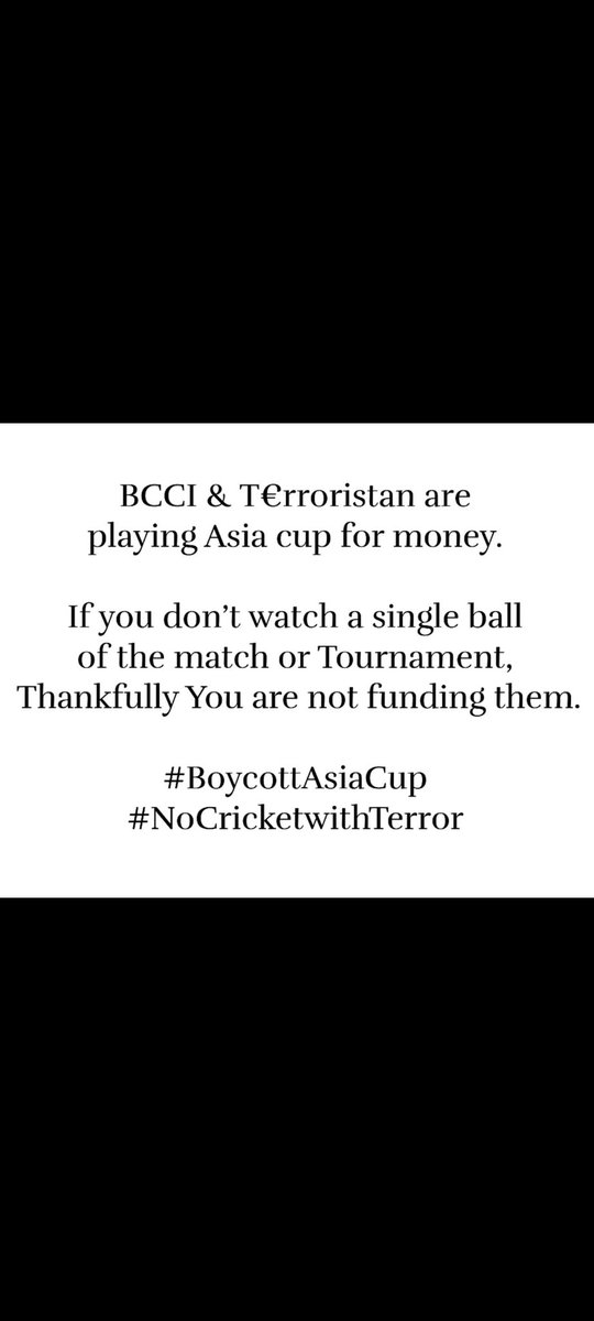 sonu_2021's tweet photo. @GillTheWill77 No, don't try to justify this. You can't compare the Asia Cup with the olympics. This Asia Cup can be easily cancelled if the BCCI wants.. nd if not then what is the use of BCCI having massive bank balance &amp; power?? Sir Pakistan is a terrorist country so why u play with terrorist https://t.co/YsrawoZDJR