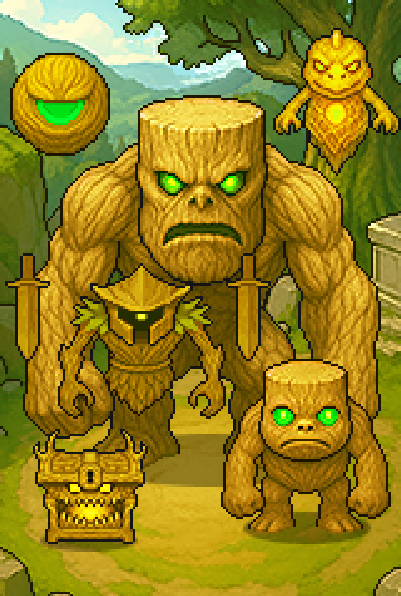 UmeyasuApp's tweet photo. These are tree-themed enemy characters! 😊
#gamedev #indiegame https://t.co/RuWexXzs5U