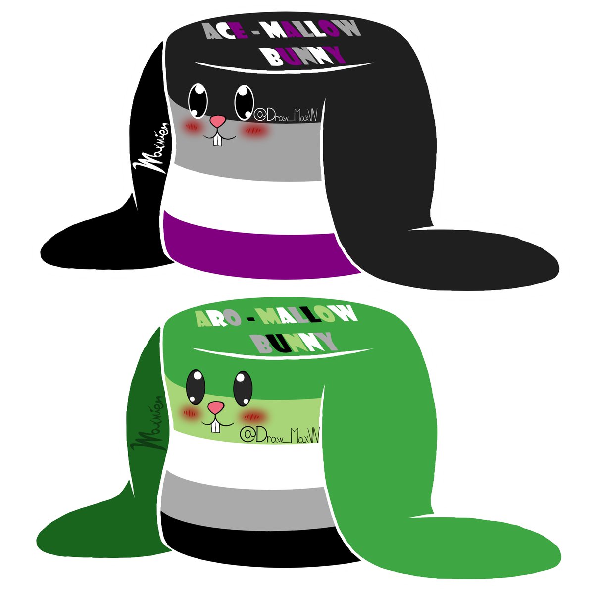 Draw_MaxVN's tweet photo. More Marshmallow Bunnies. #Asexual #ace #Aromantic #aro #Aro_Ace #Non_binary #Enby #Art #Digital_Art #cute #cute_art #artists_on_Twitter #Character_Art #drawing #sfw #oc #Animals #Marshmallow #bunny #rabbit #cute_animals https://t.co/m9YbTvJNHf