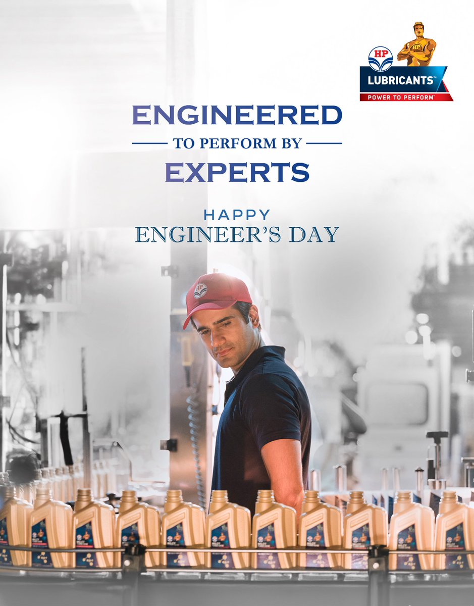 hpcl_lubricants's tweet photo. Here’s to the brilliant minds that design, build, and perfect every detail.
Wishing all engineers a very Happy Engineer’s Day!
#HpLubricants #HPCL #EngineersDay #powertoperform #HP https://t.co/hSjQM58moE