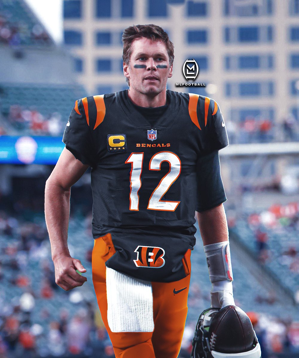 MLFootball's tweet image. SHOULD THE #BENGALS TRY TO GET TOM BRADY TO UNRETIRE AND SIGN A ONE-YEAR DEAL…?

Brady could very easily lead the Cincinnati team to a Super Bowl, with Ja’Marr Chase, Tee Higgins, Chase Brown as his weapons.

Cincy can offer Tom ownership after this season &amp;amp; be an SB contender.