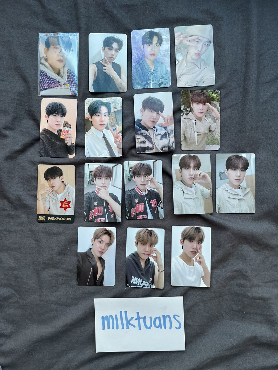 KlNOVATION's tweet photo. wts / wtt ab6ix woojin photocards
shipping usa +$1 | ww +1.50

price
4 / qyop / 3 / 4
5 [ 2 set ] / 5 [ 2 set ]
9 [ 5 set ]
6 [ 3 set ] 

can trade to wishlists !

dm for questions / if interested ! https://t.co/fTzrecpUdH
