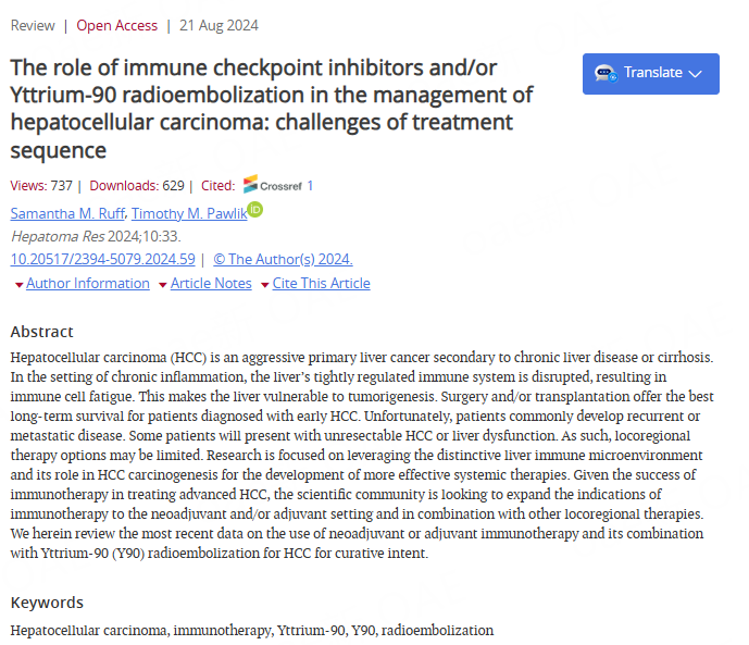 HepatomaRes's tweet photo. 🧩 Immune Checkpoint Inhibitors &amp; #Y-90 in #HCC

🔑 Synergy between #ICIs &amp; Y-90
⚖️ Challenges in treatment sequencing
🎯 Future strategies to optimize outcomes

📄 Read here: [https://t.co/pJ2UY11R77]

#LiverCancer #Immunotherapy #Radioembolization #OncologyResearch https://t.co/OuxfTUTDmB