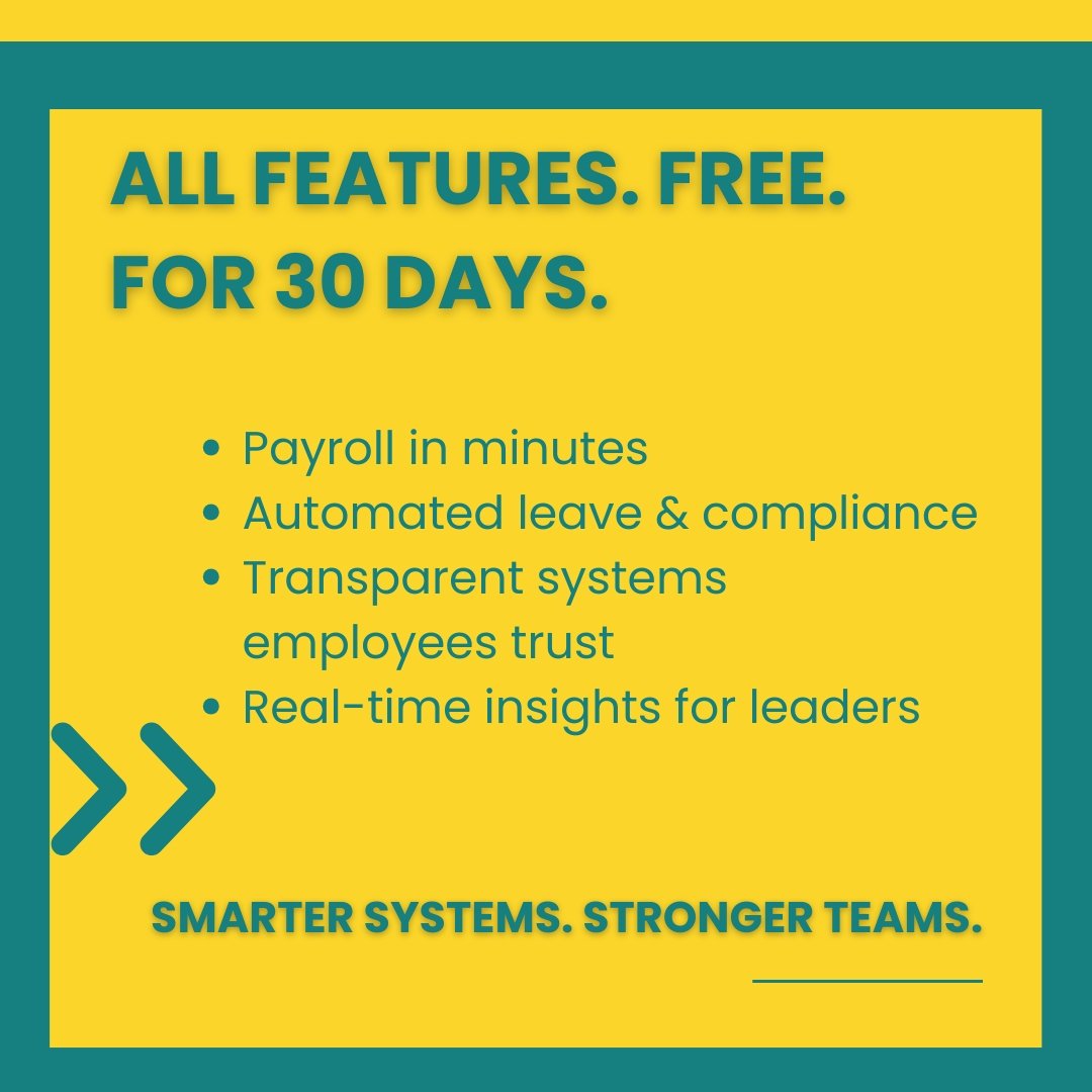 Stepup_HRMS's tweet photo. In HR, delays cost more than time, they cost trust.
All features. Free. For 30 days.
Payroll ✔ Leave ✔ Compliance ✔ Insights ✔
Smarter Systems. Stronger Teams.
#StepUpHRM #FutureOfWork #Felix
#WilliamEst
#Emmys https://t.co/i4JAsWcbn7