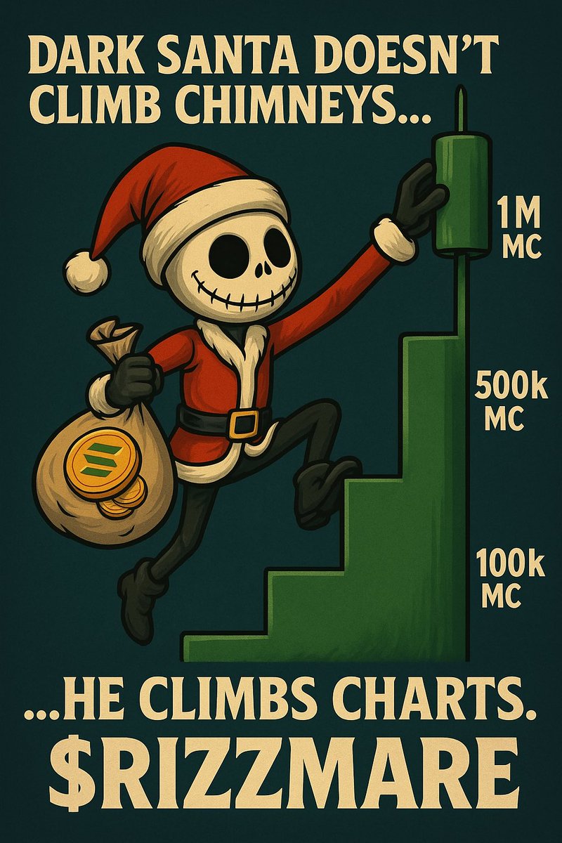 Dark Santa checked his list twice…
❌ Jeets
❌ Paperhands
❌ FUDders
✅ $RIZZMARE HOLDERS

You don’t want to end up on the wrong side of this list. 🎁💀
👉 CA: AXoznYDGExkfJembiZwCB7sHCDxGjxGMutyDjNbmpump

Join the nightmare → Follow <a href="/Rizzmare/">Nightmare Before Rizzmas</a>
#RIZZMARE #Solana #CryptoDegens