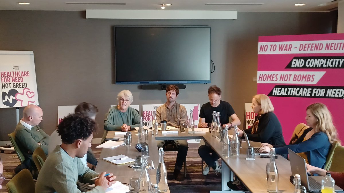 Ruth Coppinger (@ruthcoppingersp) on Twitter photo People Before Profit-Solidarity think-in starting. Militarisation & Gaza is first discussion. Protest at Dail on Thursday 4.30pm. 
#GazaGenocide People Before Profit-Solidarity think-in starting. Militarisation & Gaza is first discussion. Protest at Dail on Thursday 4.30pm. 
#GazaGenocide