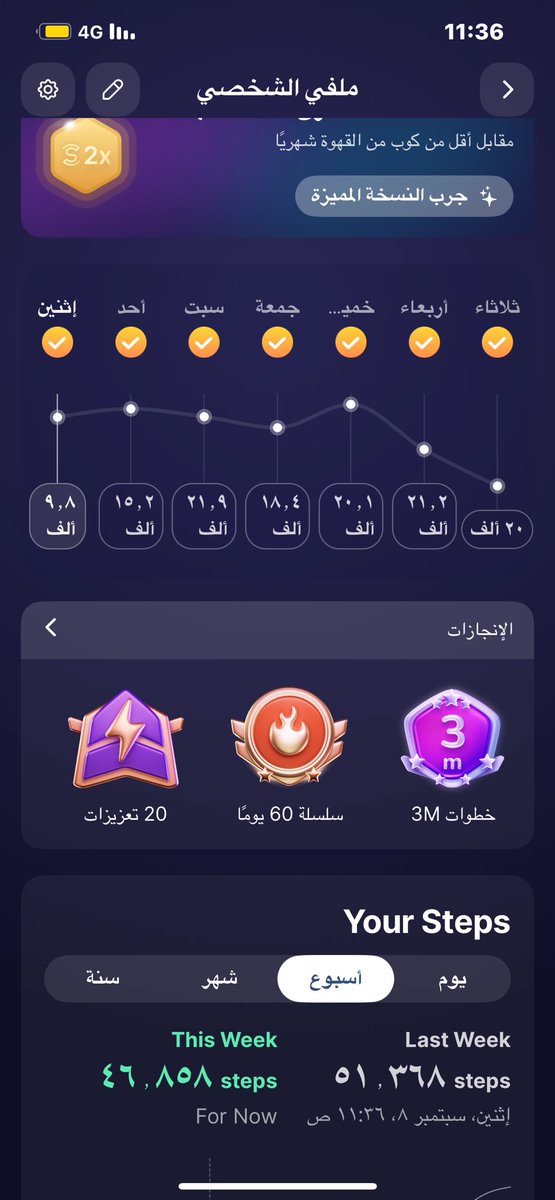 نشاطي في اسبوع 
#سفينة_الصحة_والعافية
