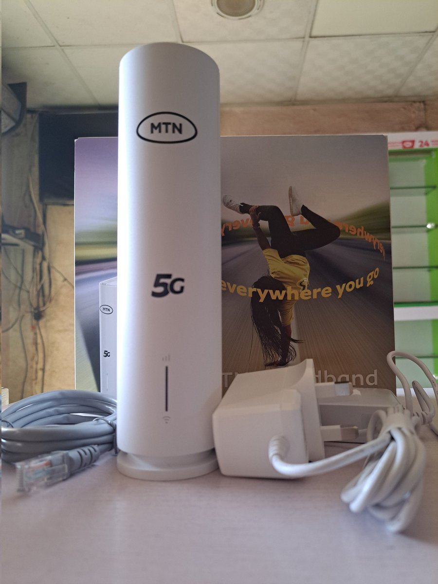 g_recharge's tweet photo. Price: 110,000 naira
Mtn 5G router
Very compact and easy to move around with. Comes with it's own LAN cable to connect to any device. https://t.co/2DhE1z3ugu