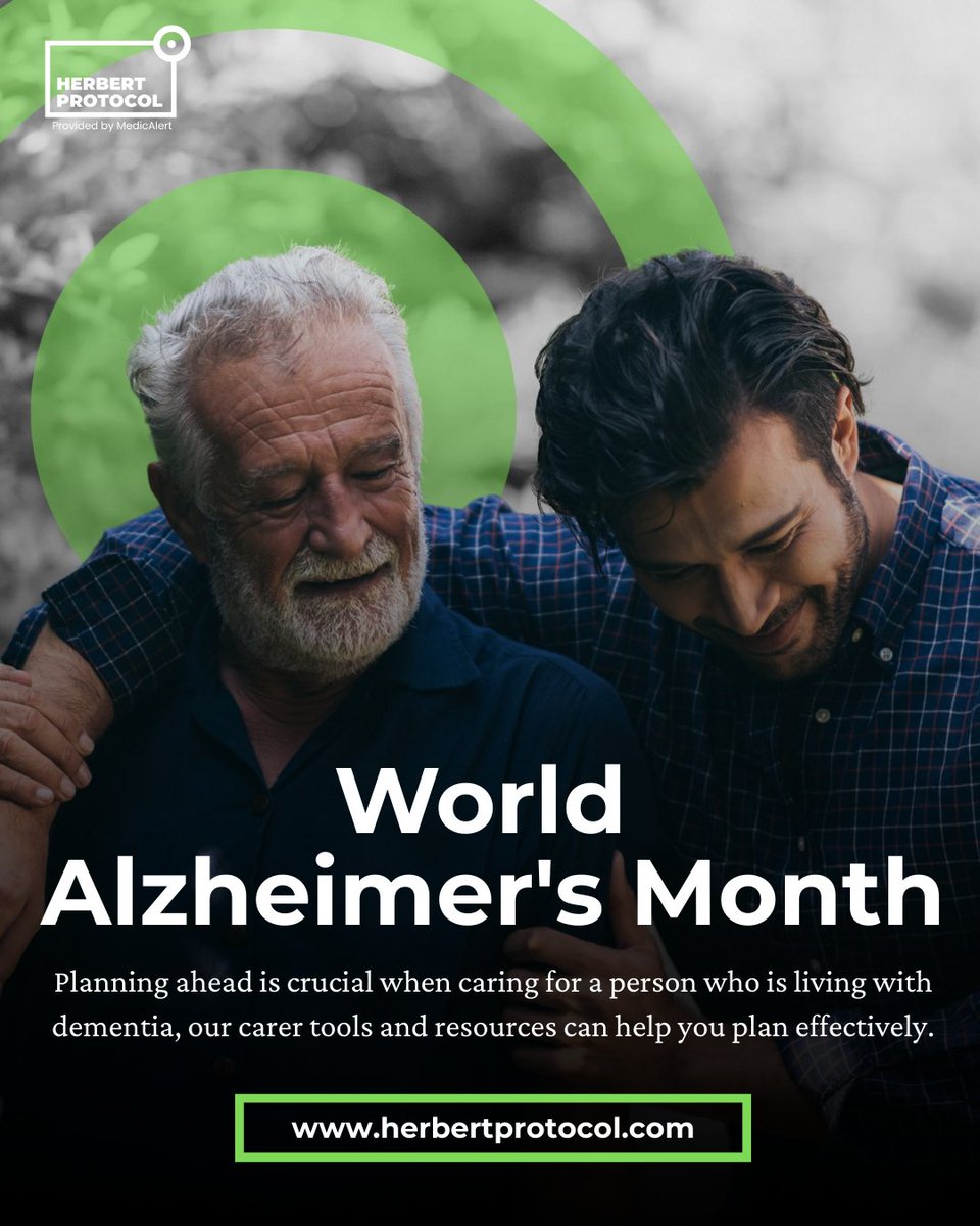 HerbertProtocol's tweet image. We&apos;re halfway through World Alzheimer&apos;s Month!
Alzheimer&apos;s is the most common form of dementia. Each year over 40,000 people living with dementia will go missing for the first time. Stay protected with the Herbert Protocol!
#HerbertProtocol #Alzheimers