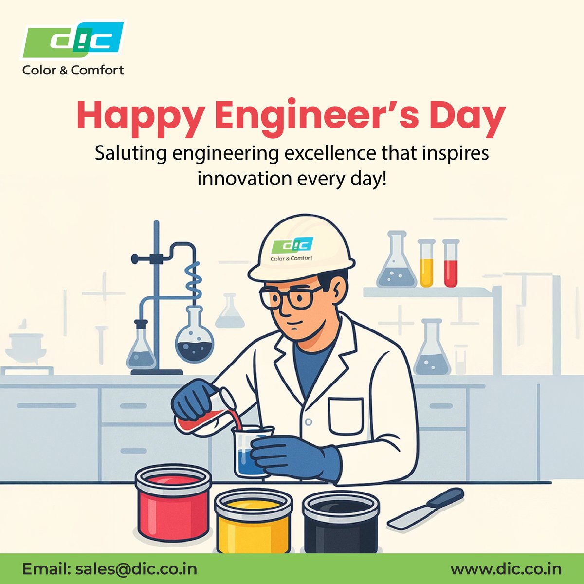 This #EngineersDay, we salute the brilliant minds who build solutions, drive innovation, and shape a sustainable future. Your creativity and dedication inspire us every day!

#DICIndiaLimited #EngineersDay2025