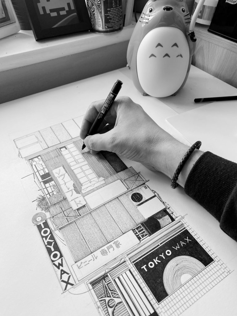 NickCouplandArt's tweet photo. The Tokyo House.
22 A5 print box set. https://t.co/9djAzzrGkH