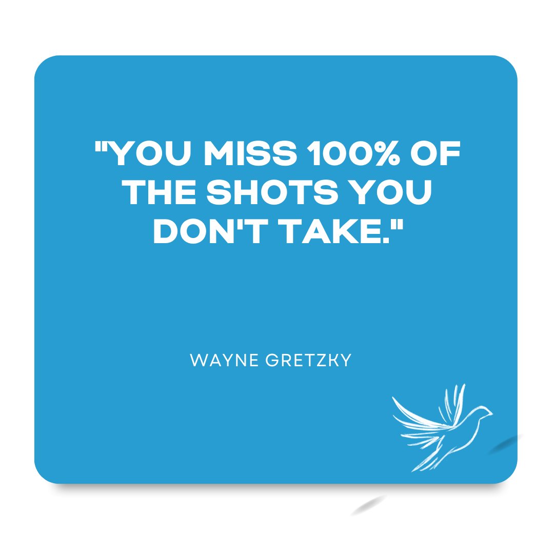 Swift_Start's tweet image. Don't let fear of failure hold you back. Take the shot, because you miss 100% of the shots you don't take. 🎯 #Motivation #TakeTheShot #NoRegrets #WayneGretzky