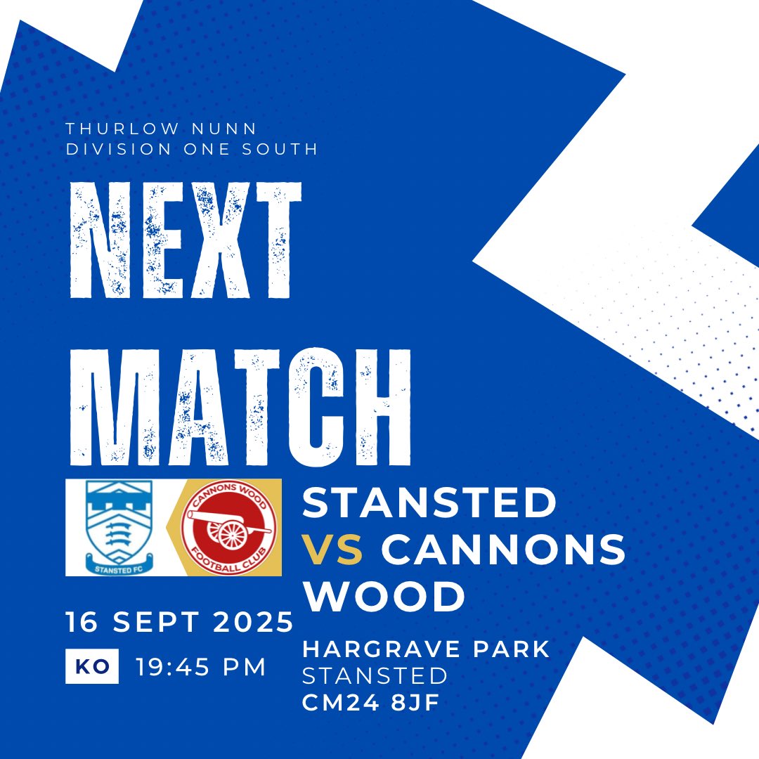 FCStansted's tweet image. Another home game is on the horizon as we take on @CannonsWoodFC tomorrow night✈️

Get yourself down to Hargrave Park as we look to continue our great run of form!

#AirportArmy