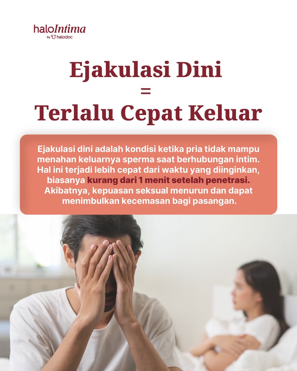 HalodocID's tweet photo. BERAPA DURASI YANG NORMAL UNTUK EJAKULASI?⏱️

Faktanya, durasi normal ejakulasi berkisar 5–10 menit setelah penetrasi. Kalau ejakulasi terjadi kurang dari 1 menit setelah penetrasi, itu bisa jadi tanda ejakulasi dini dan seringkali membuat momen intim terasa kurang maksimal. https://t.co/lFvJzJXvVj