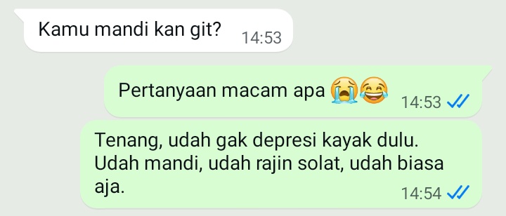 learnnesting's tweet image. I have to write asap "Kamu, udah mandi?"