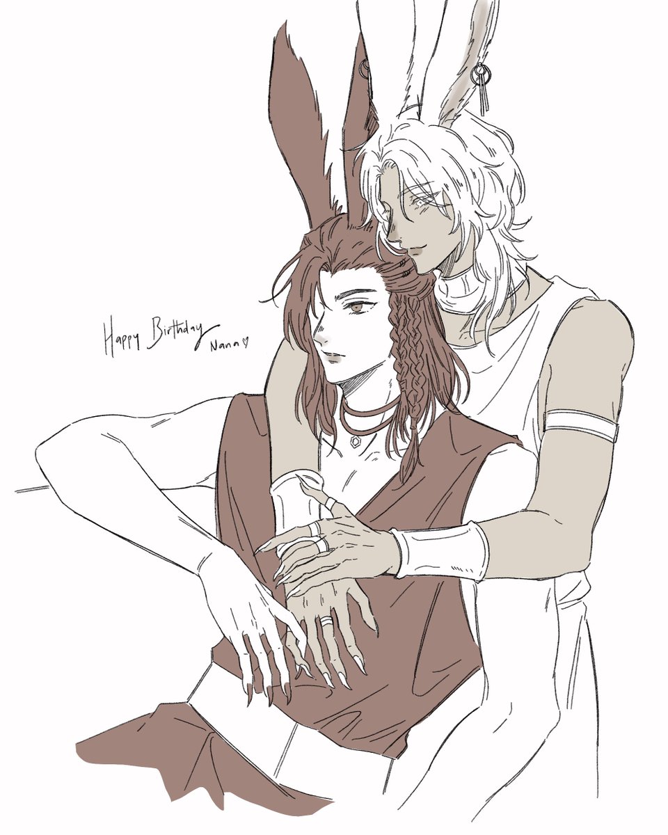 oldman__k's tweet photo. rapollo 🐰🐰

happy nana day 🥳 @saintamand_ https://t.co/jq9lpeOlgm