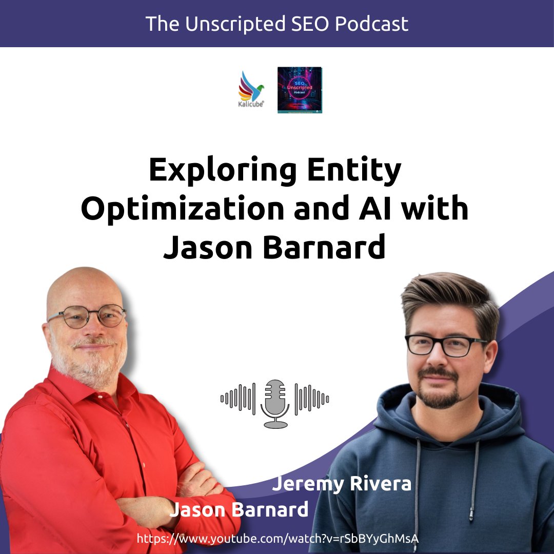 jasonmbarnard's tweet image. You don’t win #SEO by chasing Google’s algorithm. You win by educating machines about who you are, what you do &amp;amp; why you matter.

That’s #entityoptimization — the core of my talk with @JeremyRiveraSEO on #TheUnscriptedSEOPodcast.
youtube.com/watch?v=rSbBYy…

#EntitySEO #AI